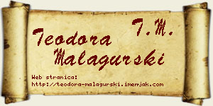 Teodora Malagurski vizit kartica